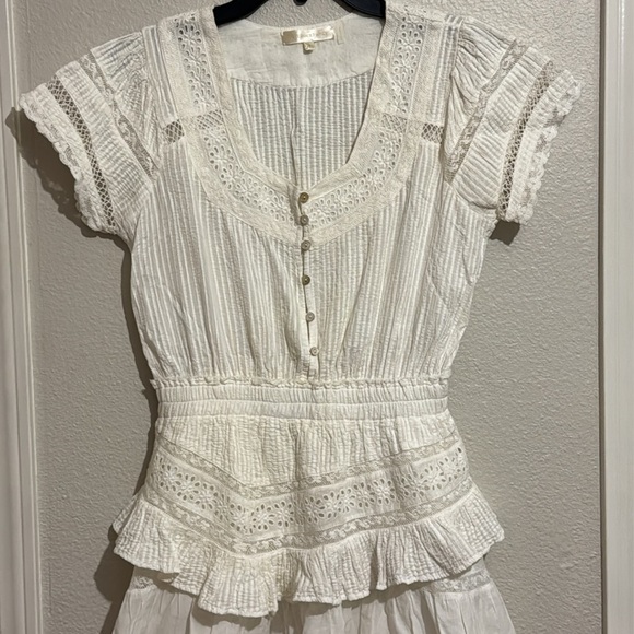 LoveShackFancy Jeromie Tiered Ruffle Mini Dress - Picture 3 of 7